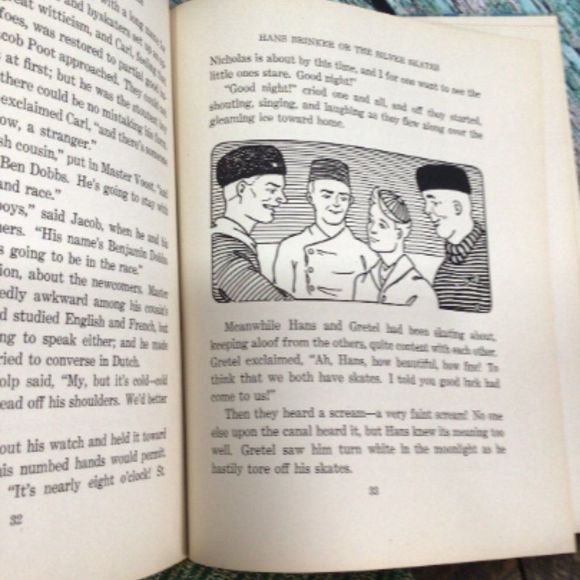 Hans Brinker orThe Silver Skates By Mary Mapes Dodge Retold 1940 Large Hardback - Picture 6 of 10